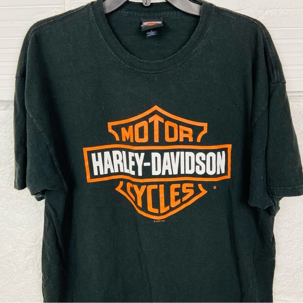HARLEY DAVIDSON black Wisconsin cotton short sleeve shirt size XL - Picture 7 of 11